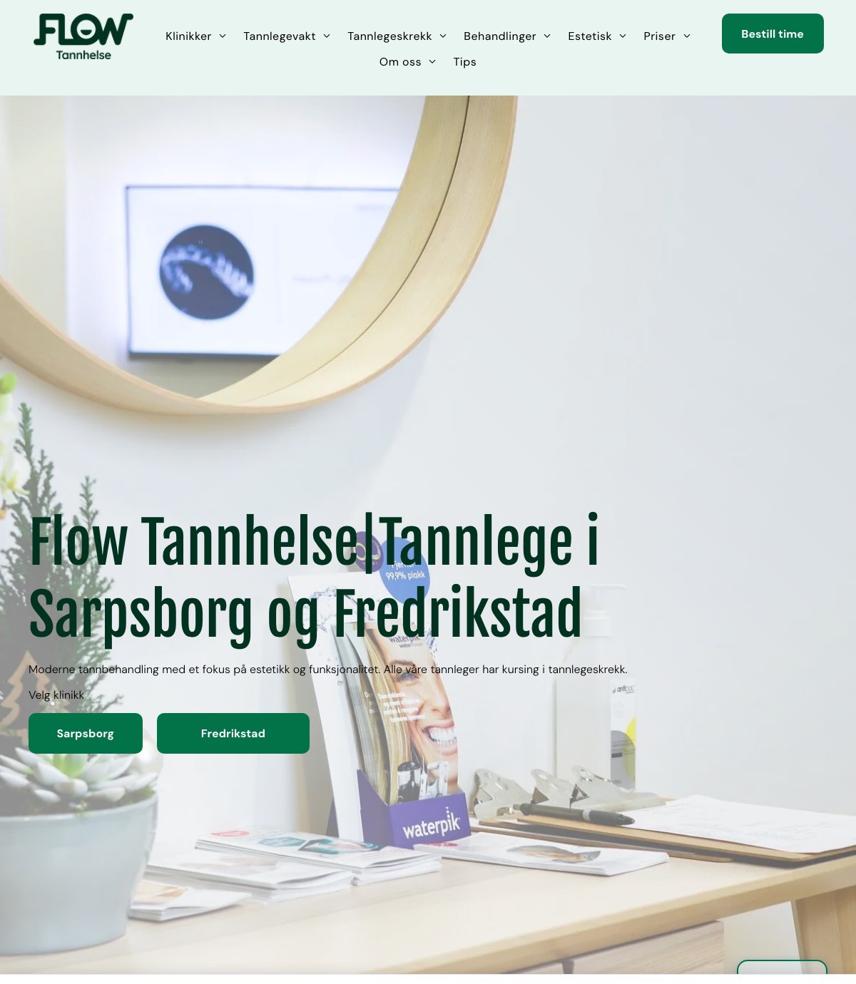 The Flow Tannhelse website